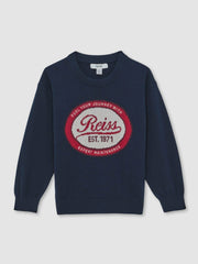 3-9 yrs Cotton Motor Cars Logo Jumper Navy | Children & Baby