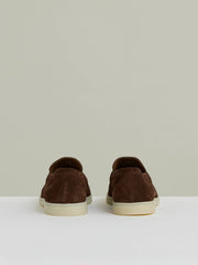 Suede Slip-On Loafers Chocolate Brown | Men