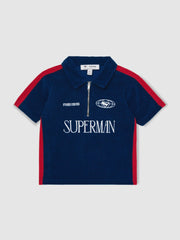 9-13 yrs Superman Towelling Polo Shirt Blue/Red | Children & Baby