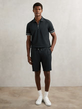 Textured Drawstring Shorts Navy | Men