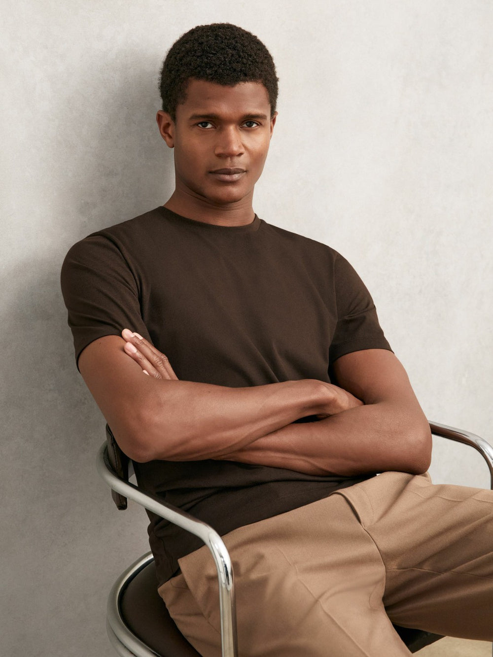 Cotton Crew Neck T-Shirt | Men