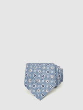Silk Floral-Medallion Tie Soft Blue | Men