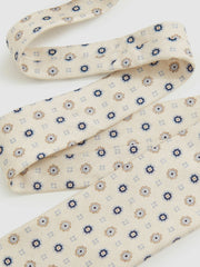 Silk Floral-Medallion Tie Ivory | Men