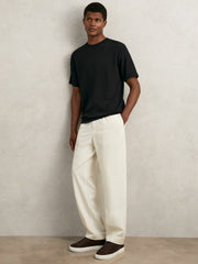 Textured Crew-Neck T-Shirt Black | Men