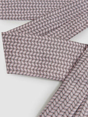 Silk Geometric-Chain Print Tie Soft Pink | Men