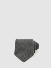 Wool-Silk Textured Tie Charcoal | Men