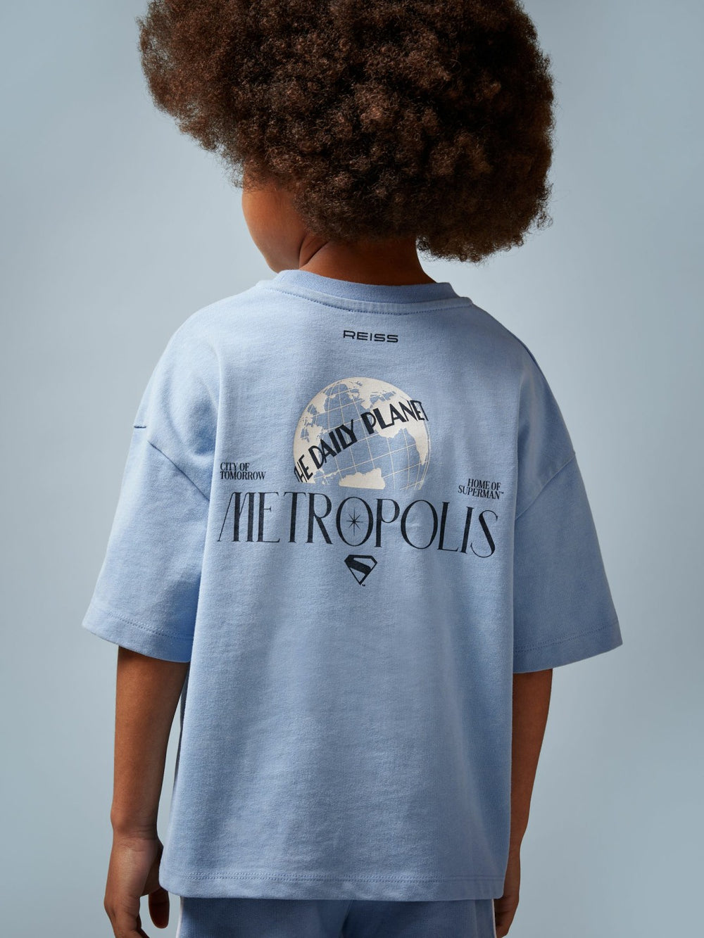 9-13 yrs Superman Metropolis Logo T-Shirt Light Blue | Children & Baby