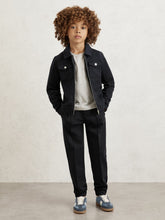 9-13 yrs Interlock Zip Through Overshirt Navy Blue | Children & Baby
