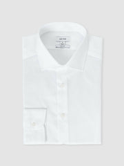Slim Fit Cotton Sateen Shirt White | Men