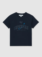 3-9 yrs Superman Raglan Logo T-Shirt Navy Blue | Children & Baby
