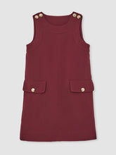 13-14 yrs Button-Detail Sleeveless Shift Dress Berry | Children & Baby