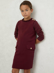 13-14 yrs Button-Detail Sleeveless Shift Dress Berry | Children & Baby