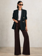 Petite Patch-Pocket Flared Jeans Burgundy | Women