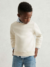 9-13 yrs Cotton-Blend Textured Sweatshirt Off White | Children & Baby