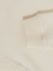 9-13 yrs Cotton-Blend Textured Sweatshirt Off White | Children & Baby