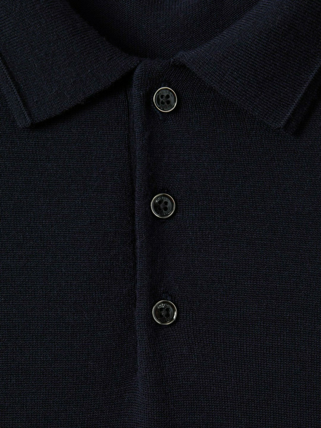 Merino Wool Polo Shirt Navy | Men