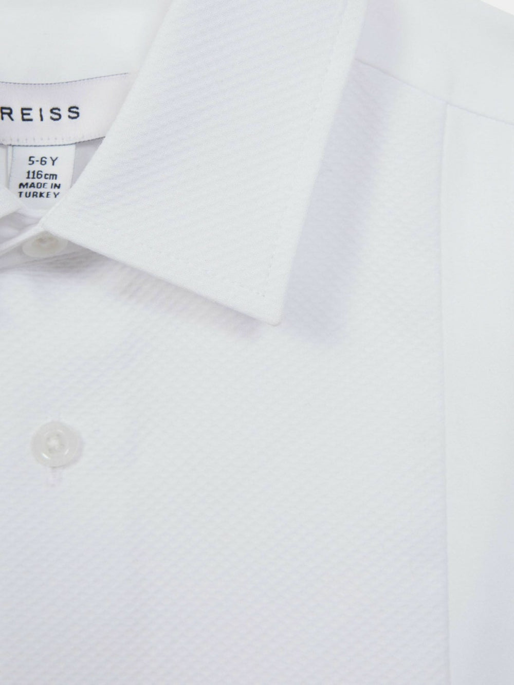 3-9 yrs Slim Fit Textured Bib Dinner Shirt White | Children & Baby