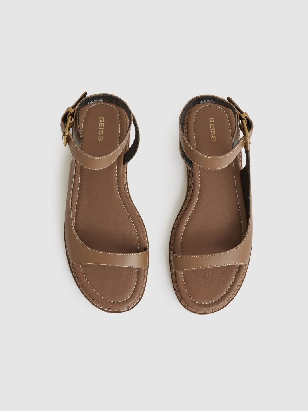 Leather Plait Detail Sandals Tan | Women