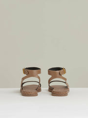 Leather Plait Detail Sandals Tan | Women