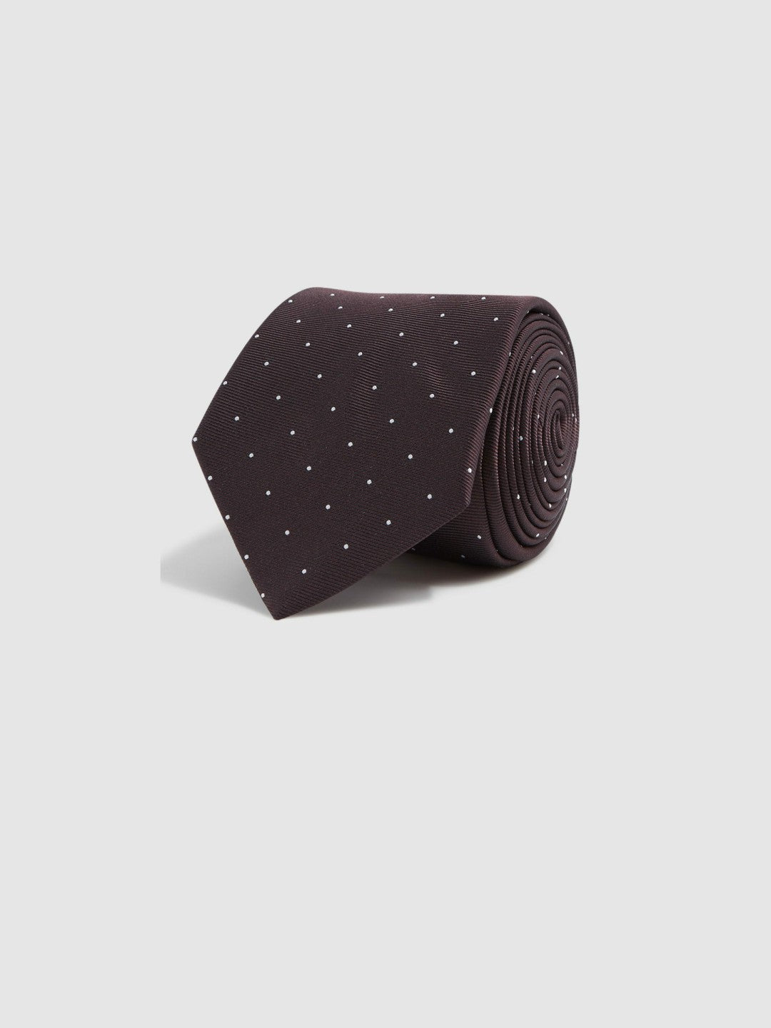 Polka Dot Silk Tie Burgundy | Men