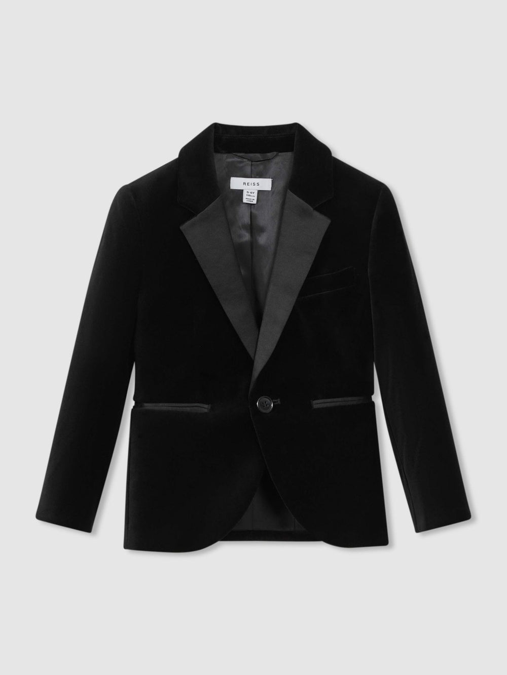 9-14 yrs Single Breasted Velvet Blazer Black | Children & Baby