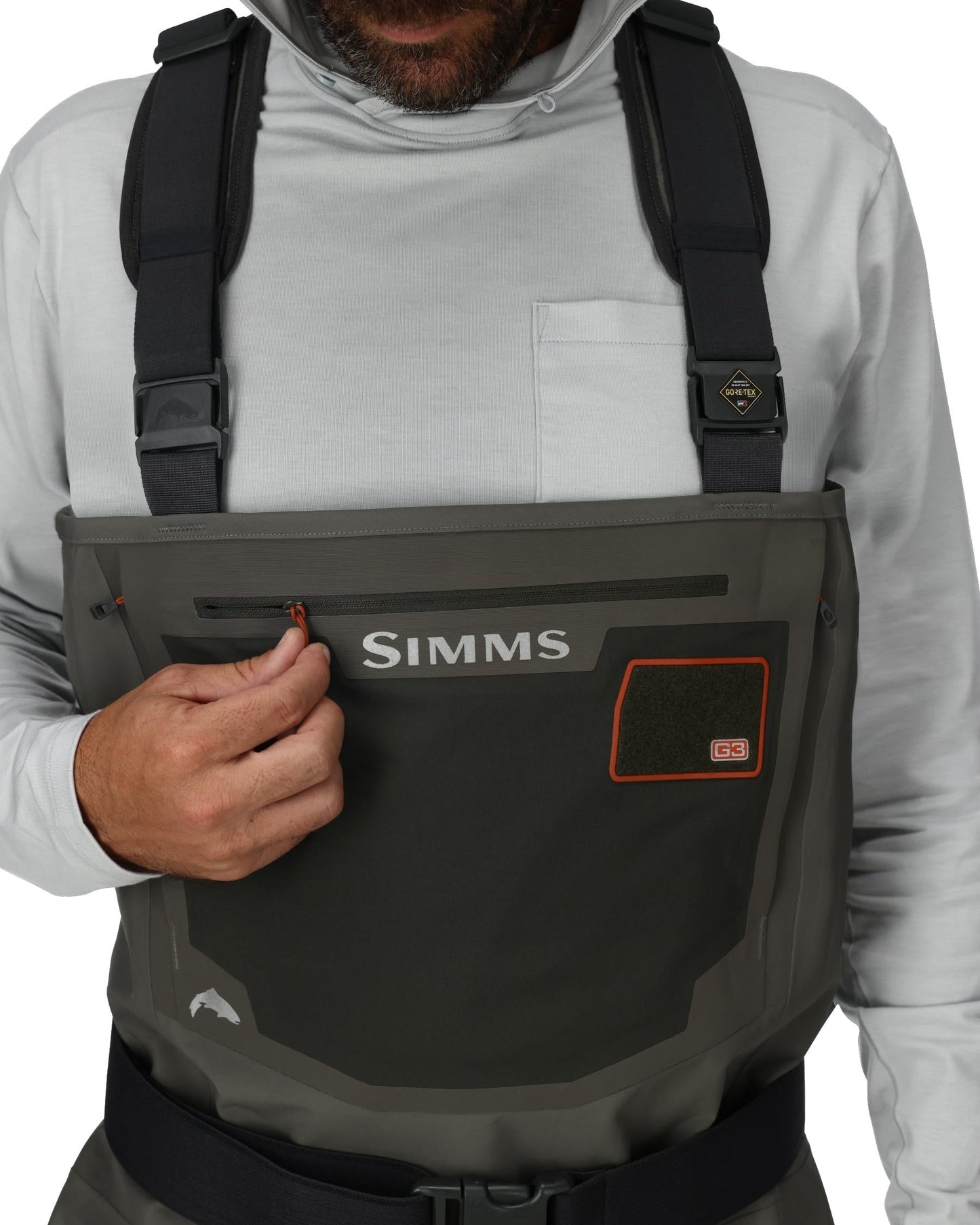 Simms G3 Guide Bootfoot Waders Rubber Sole For Men