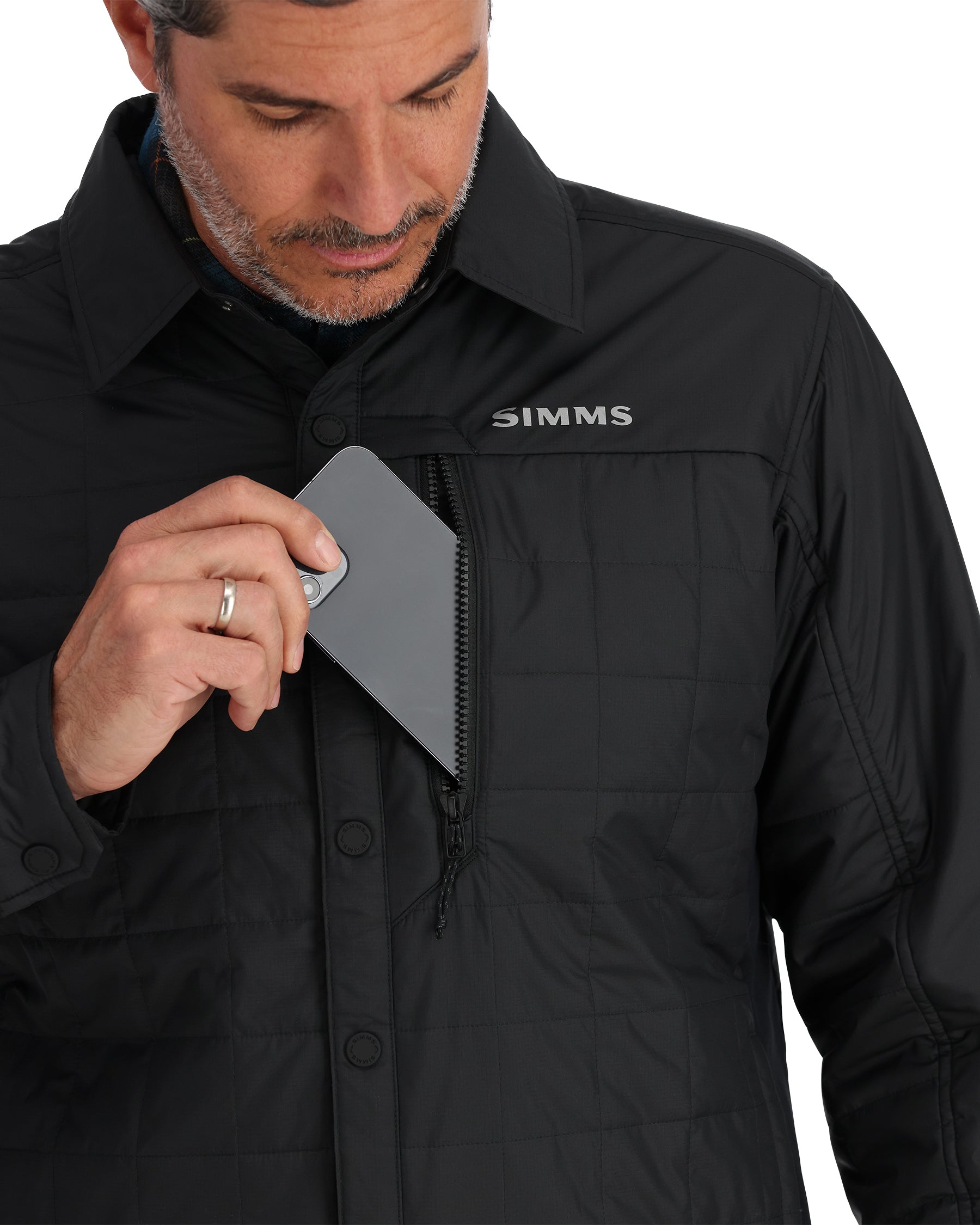 Simms Fall Run Hybrid Shacket For Men