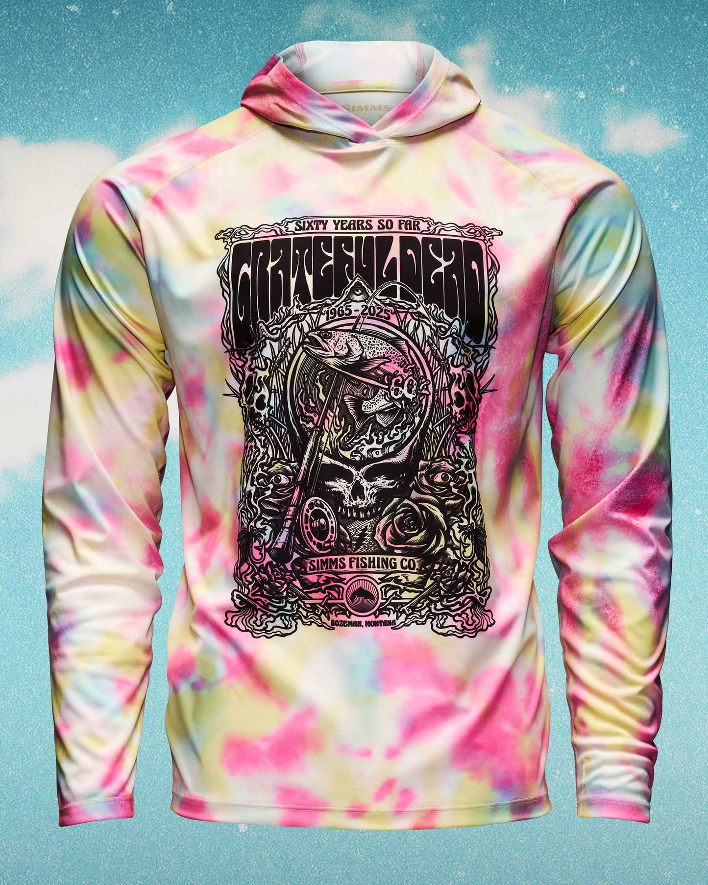 Simms Grateful Dead SolarTech Hoody Fountain Print For Men