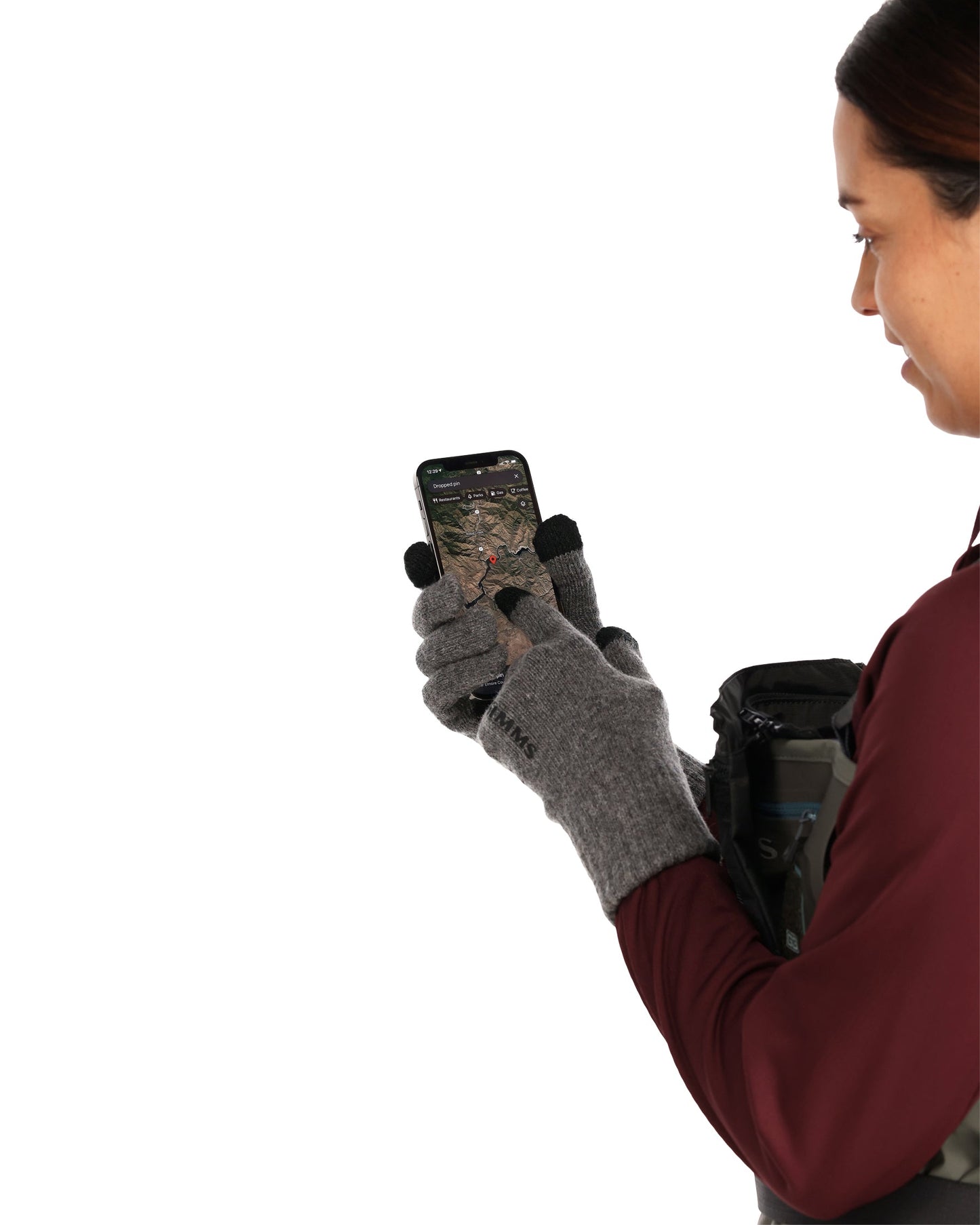 Simms Wool Full Finger Glove For Men