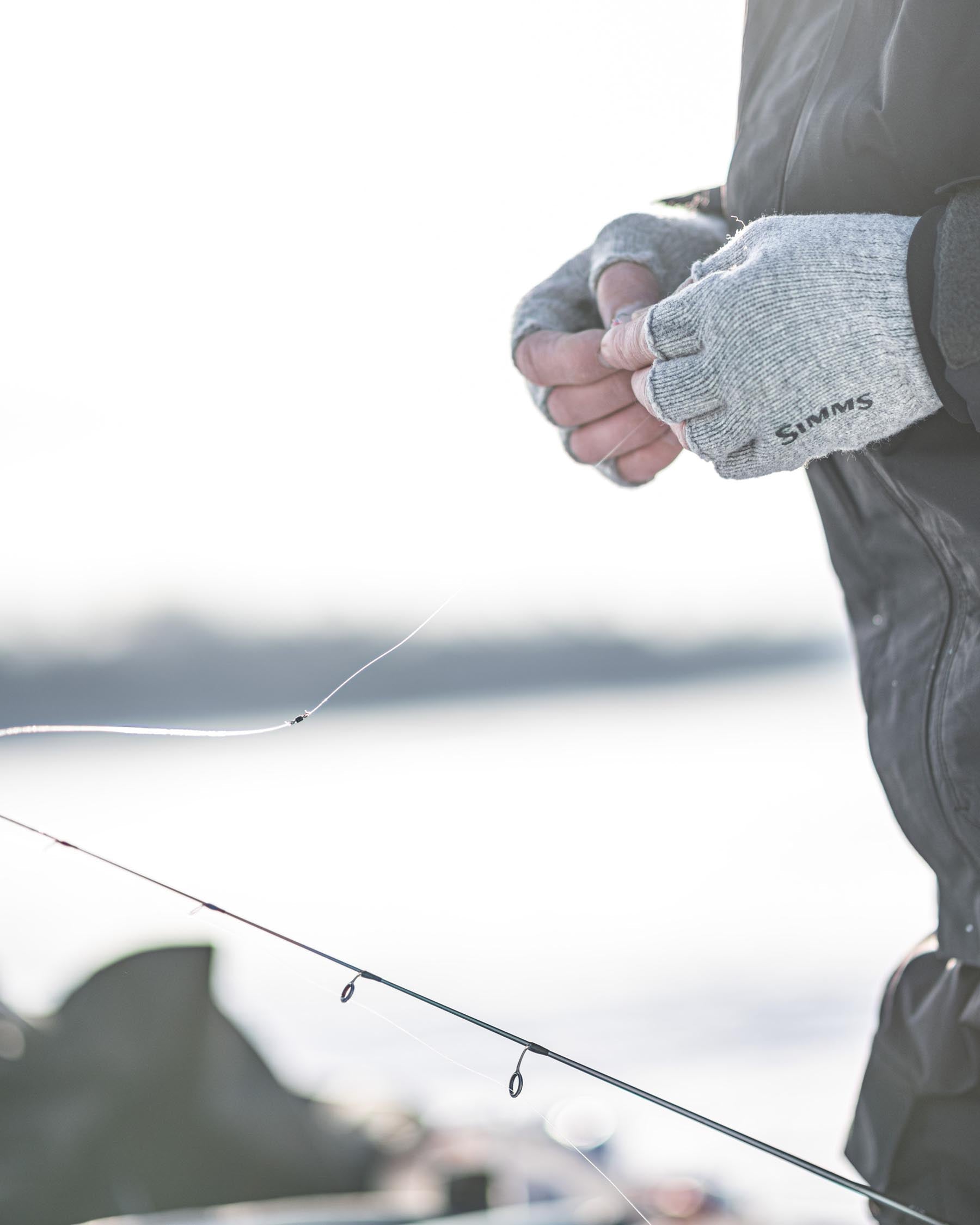 Simms Wool Half-Finger Glove For Men