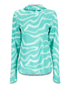 Wave Print Gulf Blue