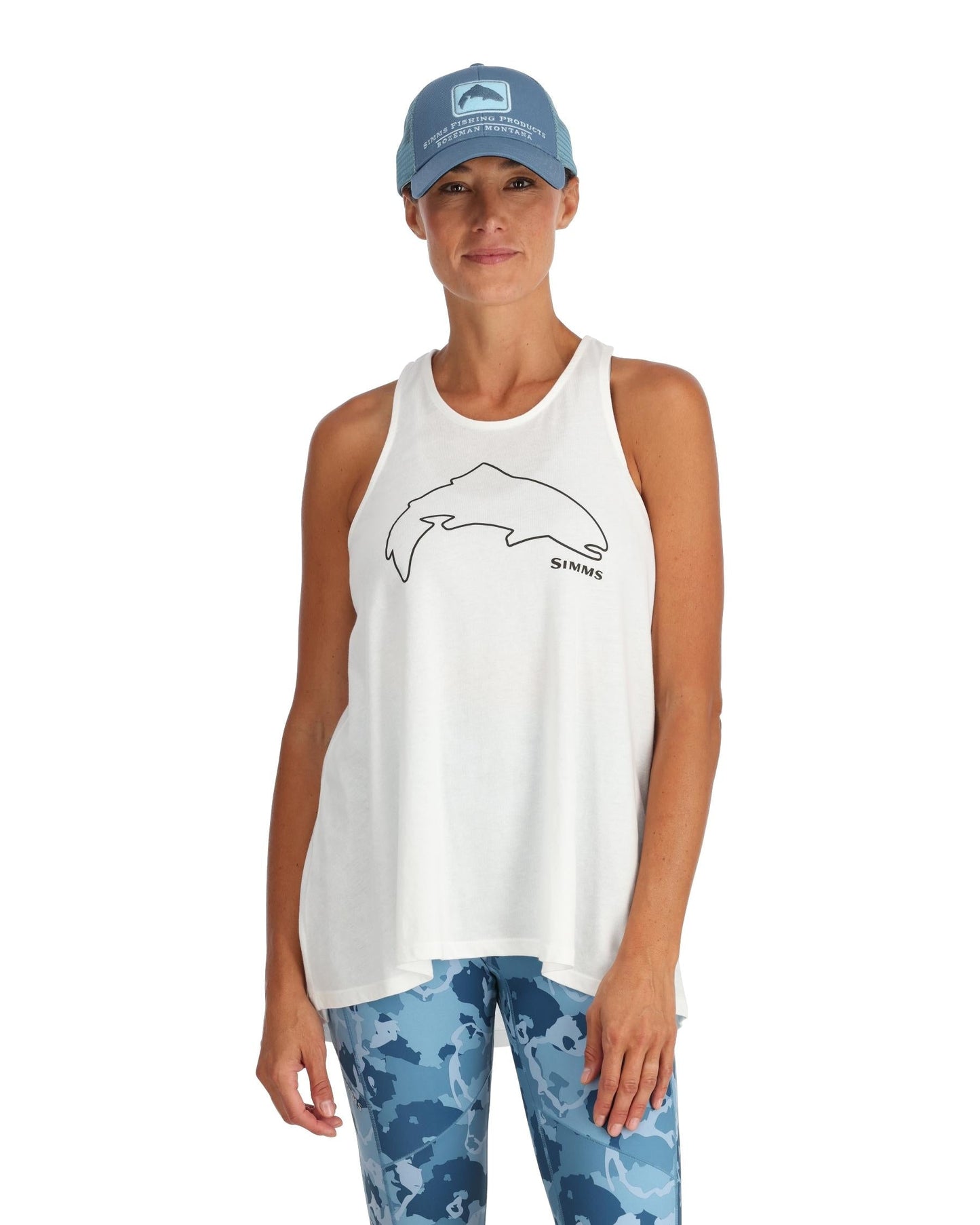 Simms Trout Outline Tank Top For Women