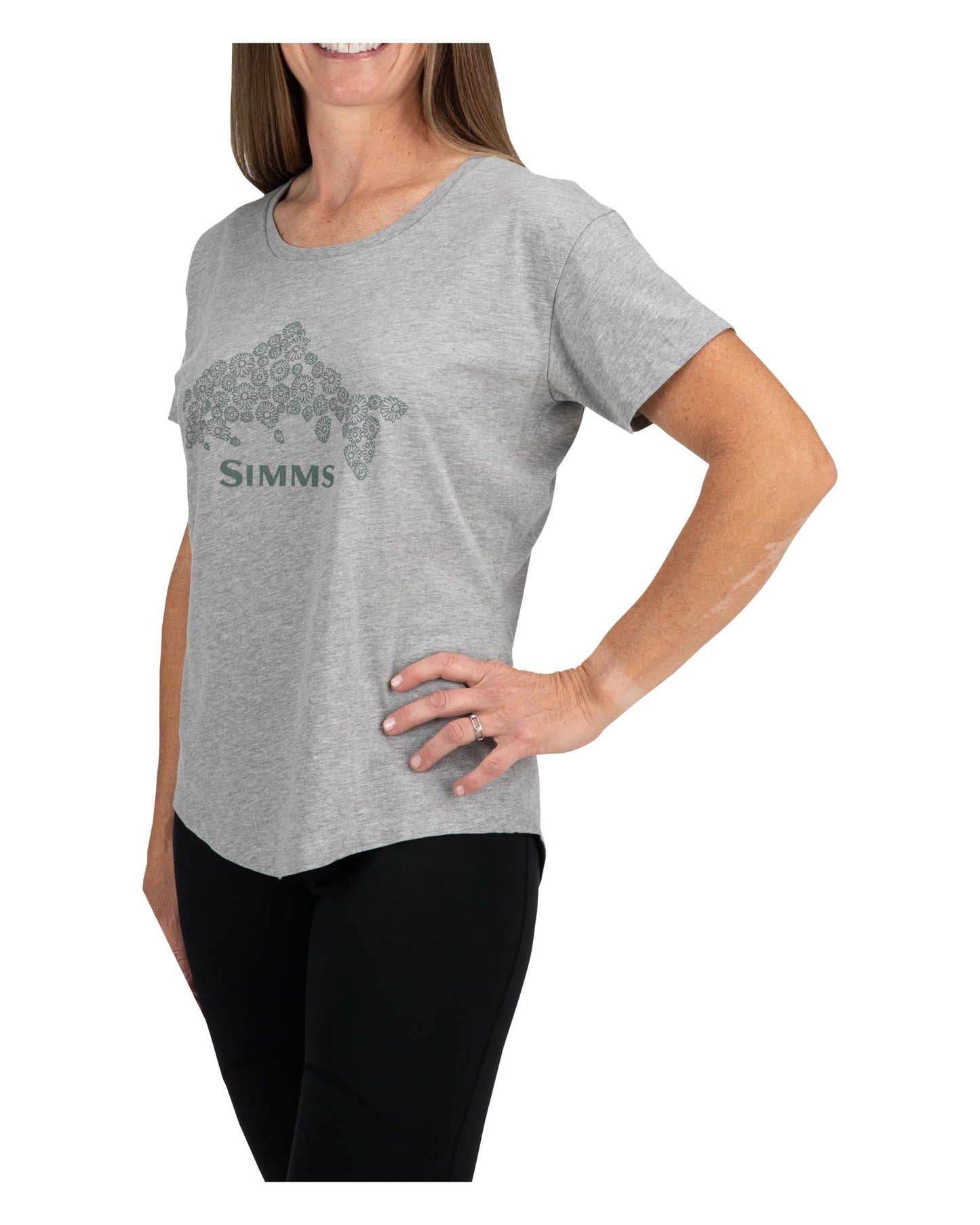 Simms Floral Trout T-Shirt For Women