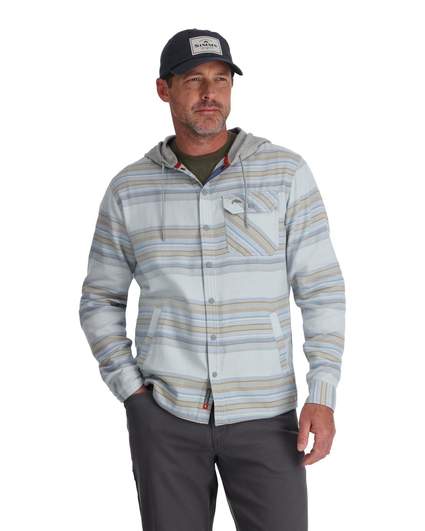Simms Santee Flannel Hoody  - Past Season For Men