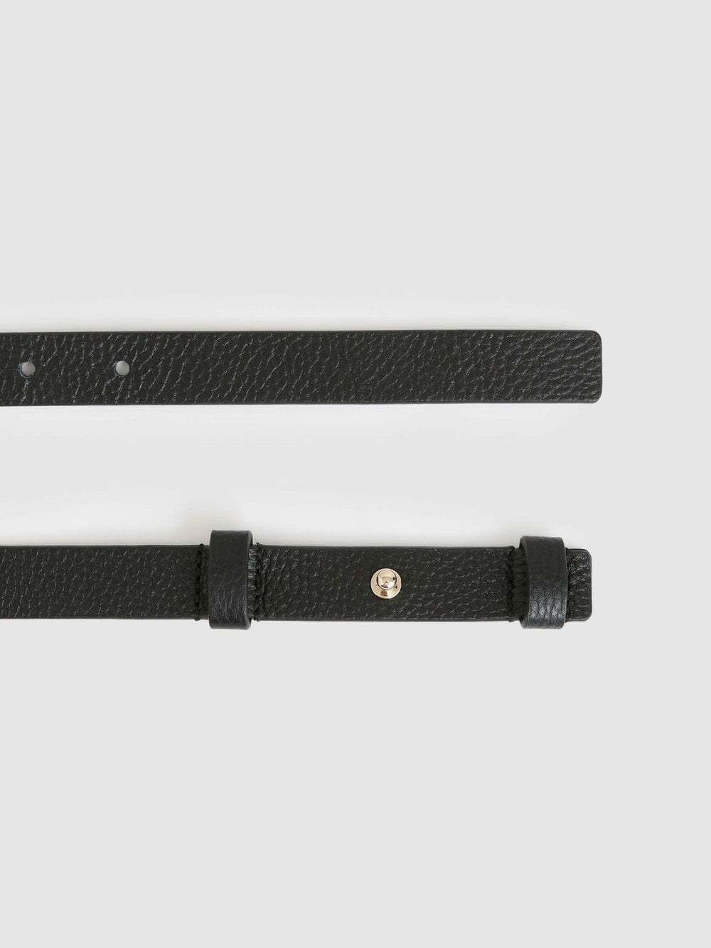 Leather Square Hinge Belt Black | Women
