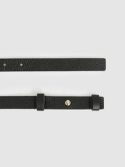 Leather Square Hinge Belt Black | Women