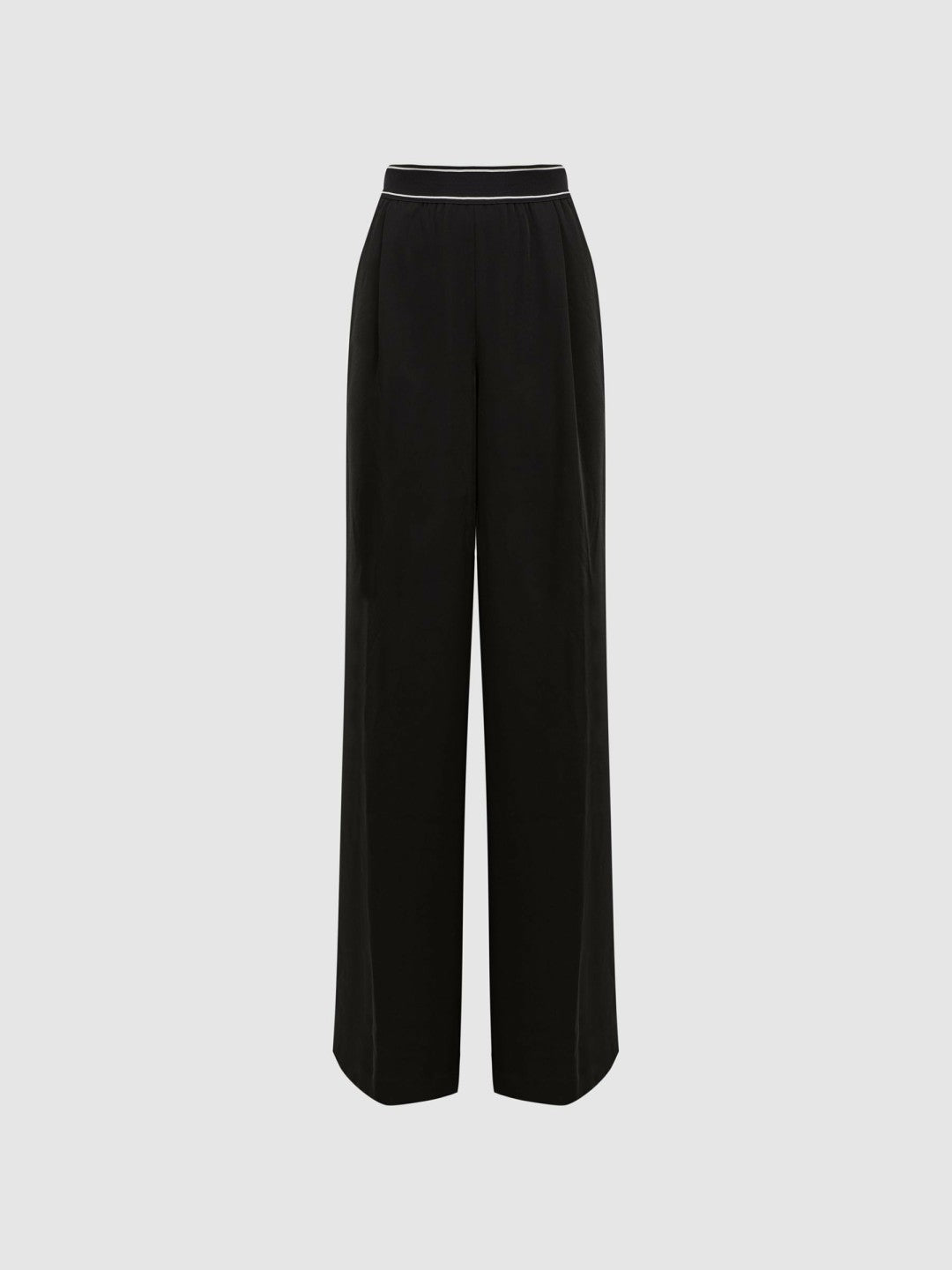 Wide Leg Elasticated Trousers Black | Women