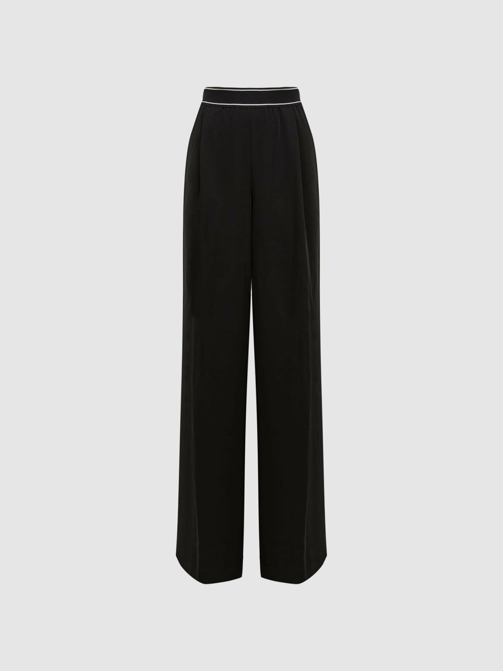 Wide Leg Elasticated Trousers Black | Women