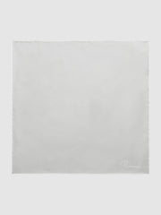 Plain Silk Pocket Square Silver | Men