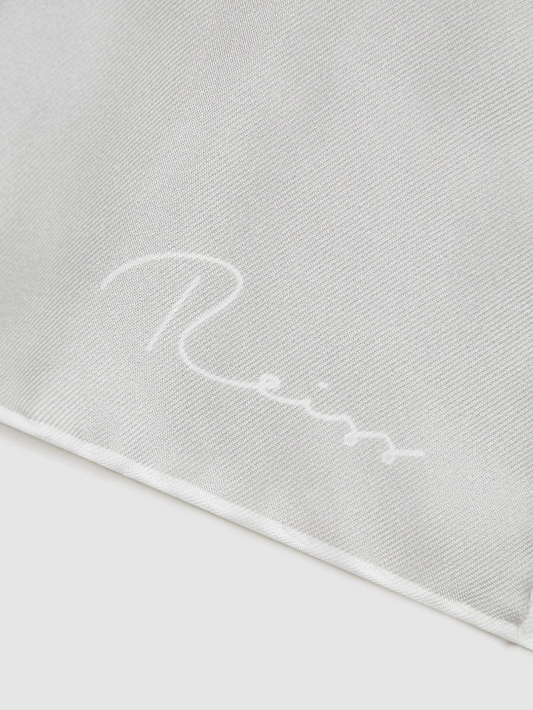 Plain Silk Pocket Square Silver | Men