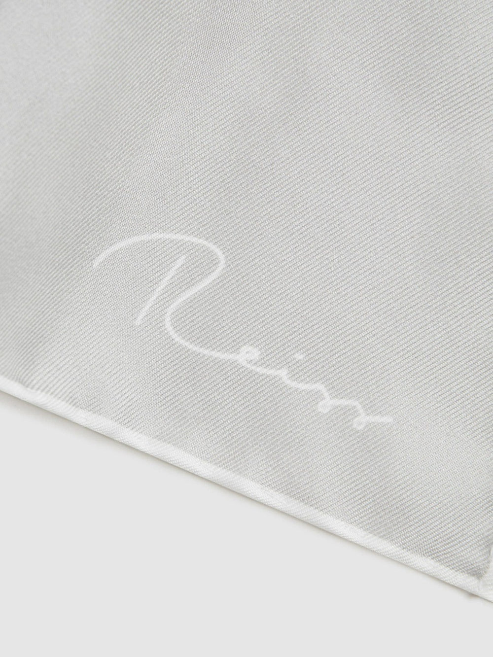 Plain Silk Pocket Square Silver | Men