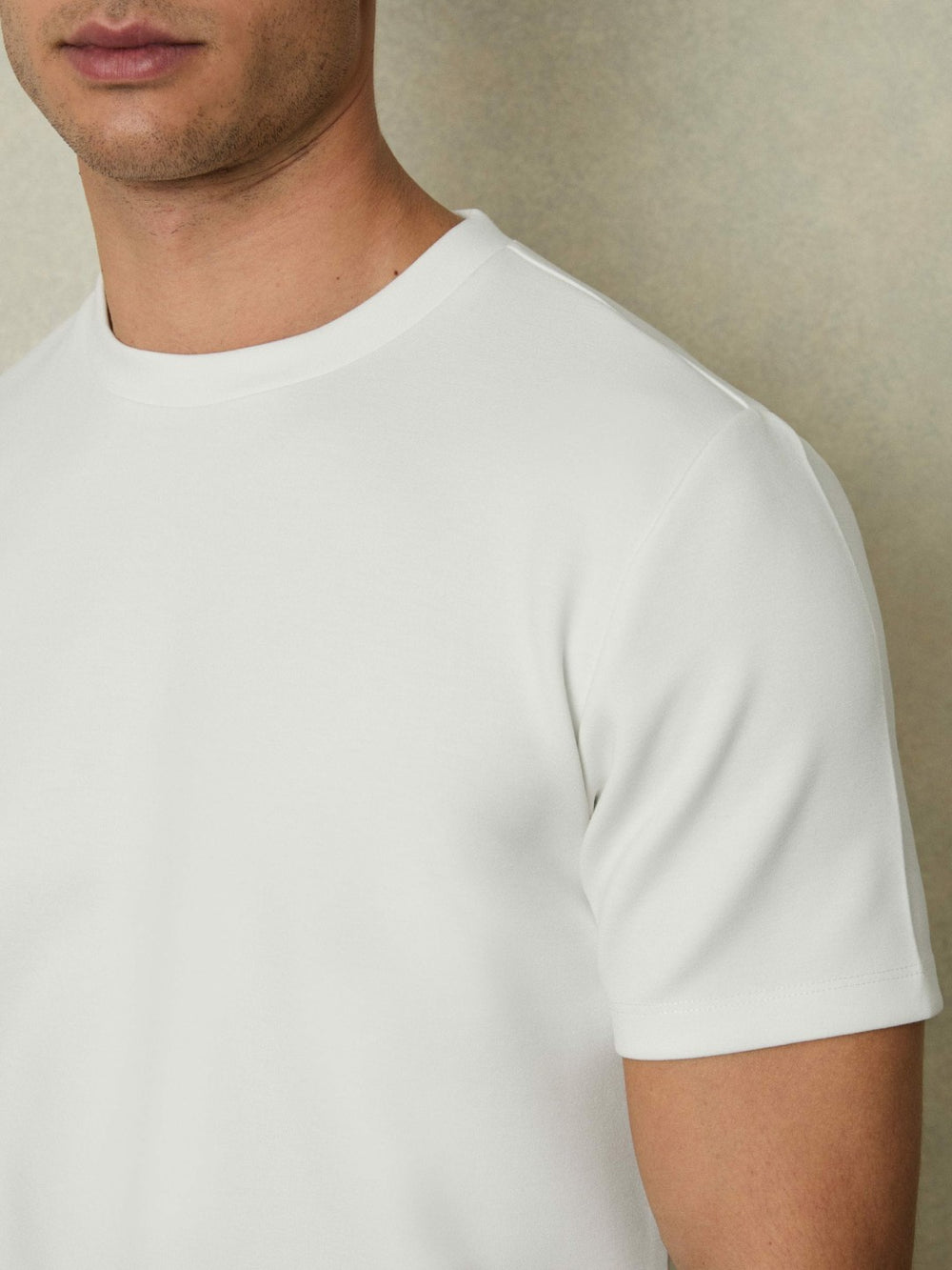 Interlock Jersey Crew Neck T-Shirt White | Men