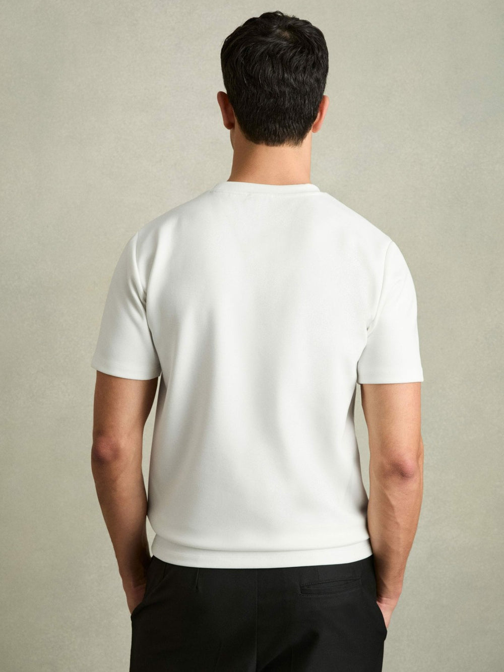 Interlock Jersey Crew Neck T-Shirt White | Men