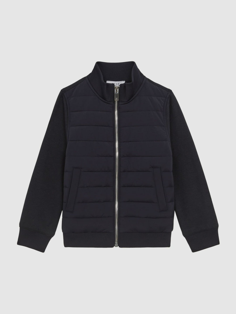 3-9 yrs Funnel Neck Quilted Hybrid Jacket Navy | Children & Baby