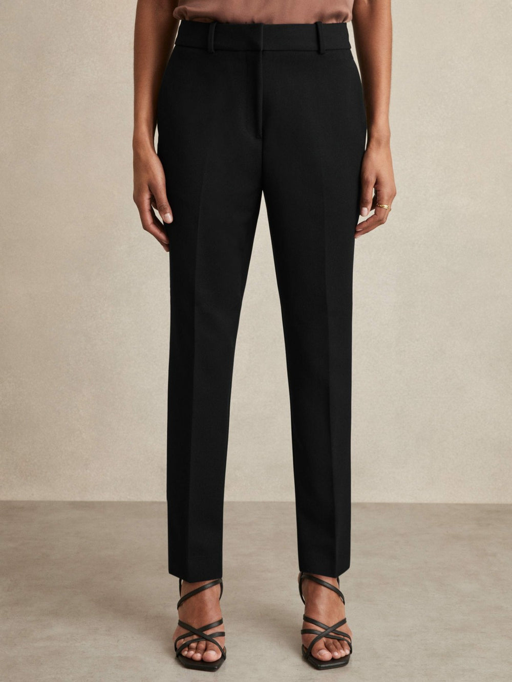 Slim Fit Suit Trousers Black | Women