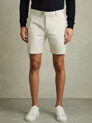 Short Length Casual Chino Shorts Chalk | Men