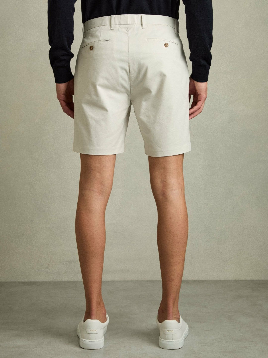 Short Length Casual Chino Shorts Chalk | Men