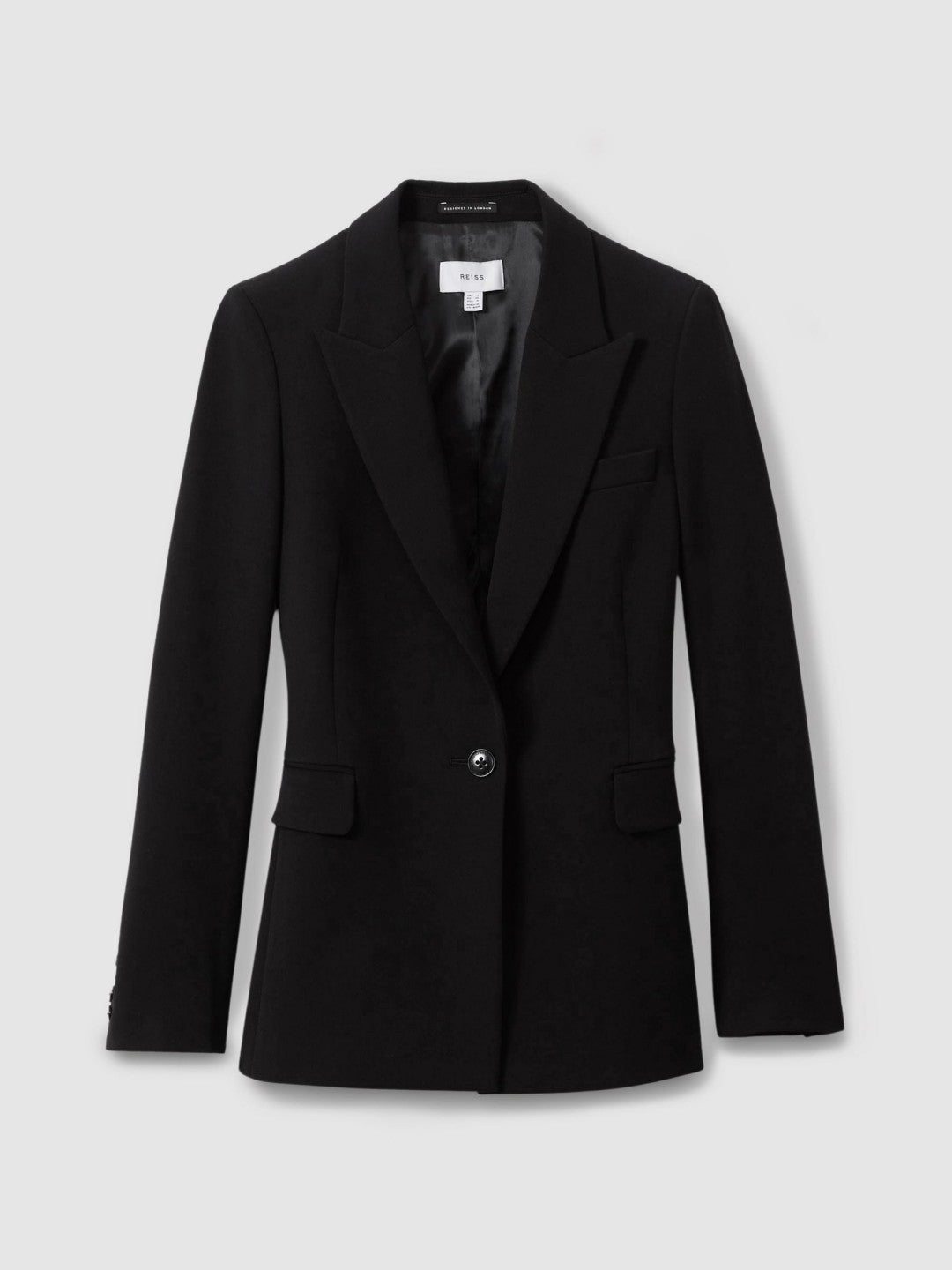 Petite Tailored Single Breasted Suit Blazer Black | Women