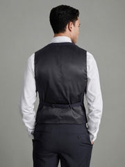 Modern Fit Wool Blend Waistcoat Navy | Men