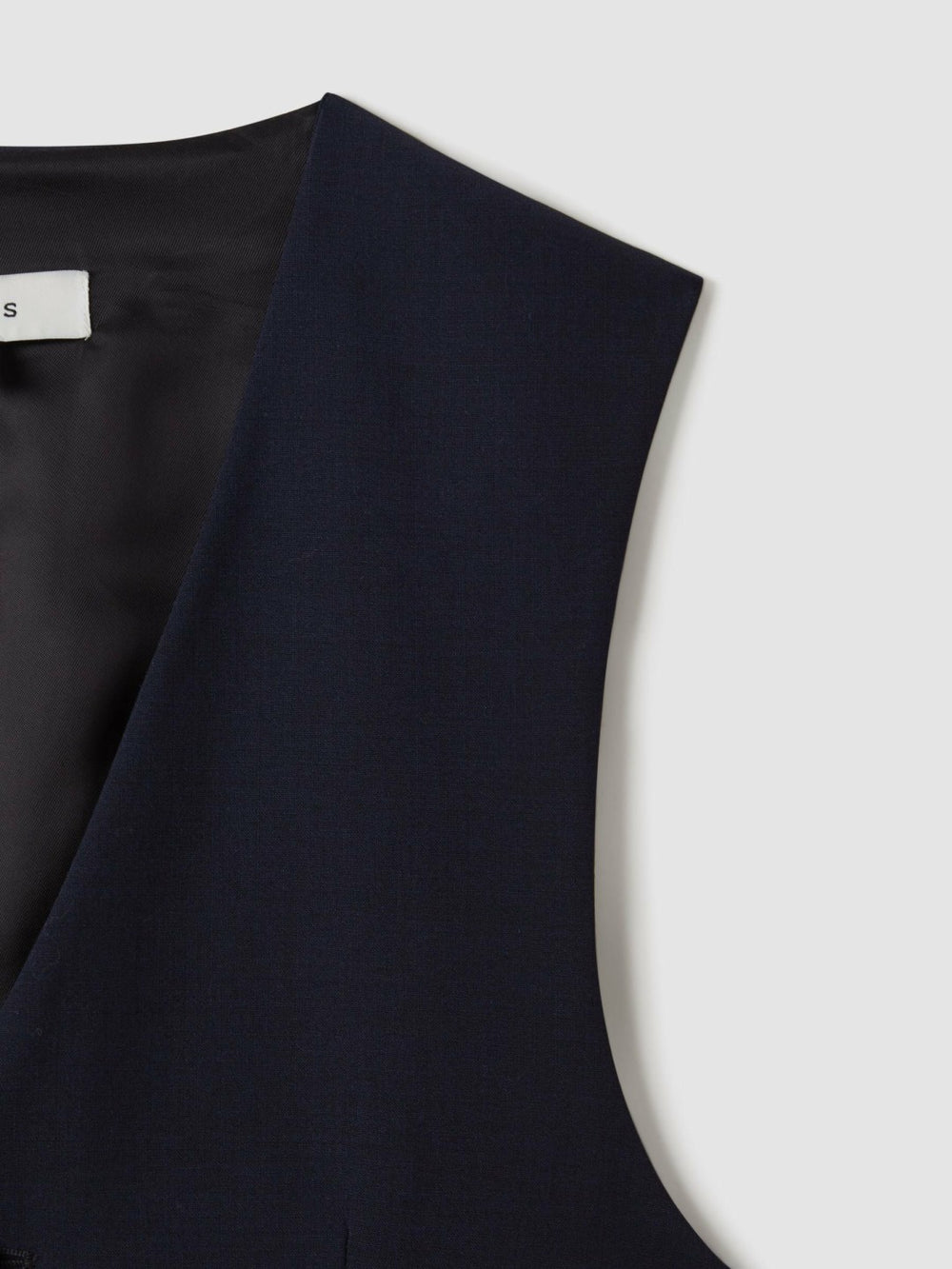 Modern Fit Wool Blend Waistcoat Navy | Men